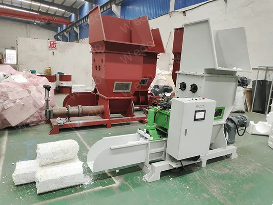 EPE EPS EPP EVA XPS PUR Waste Cold Compactor Plastic Tray Box Container Styrofoam Recycling Machine